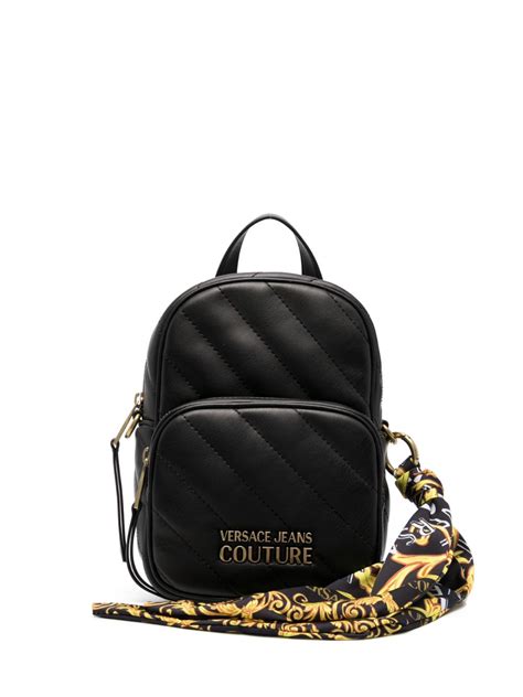 Versace Jeans COUTURE WOMEN'S BLACK BACKPACK WITH 